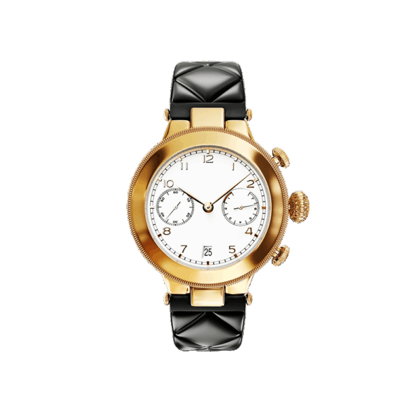 Black Dial Leather Strap